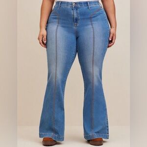 Torrid Sky High Flare Premium Stretch High-Rise Jeans